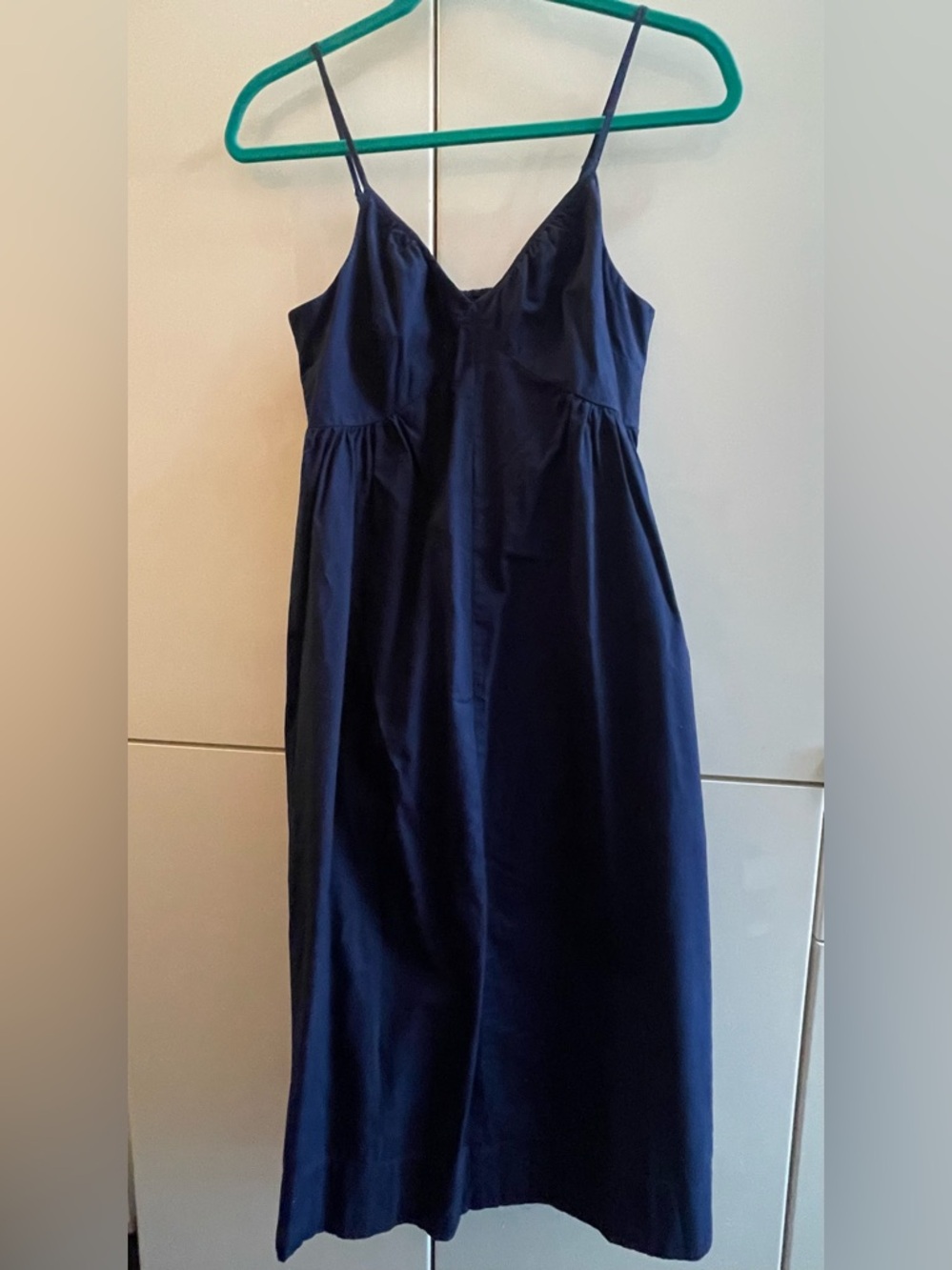 Gap Cotton Navy Blue Midi Sundress Small